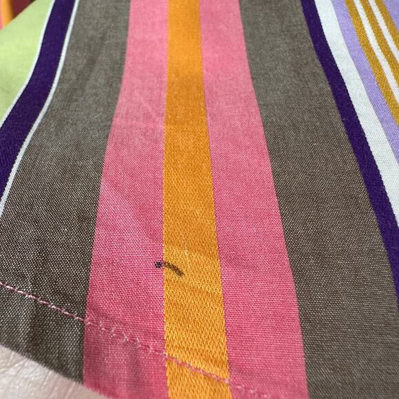 Robert Graham Mens L Bold Multicolor Stripe Button Front Shirt Flip Cuff Cotton - Picture 8 of 14